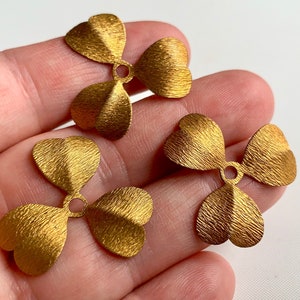 Beautiful brushed brass components! Vintage, new old stock! Sold per pair. SKU 00704