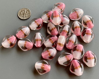 Incredible Czech diamond shaped lampwork beads! Makes exceptional earrings and spring designs!