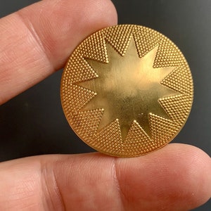 Uniquely textured vintage brass stampings! Dapped as well! Sold per pair. SKU 00903