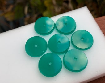 Glorious vintage jade glass beveled edge cabochons! I believe that these are from the Art Deco era.