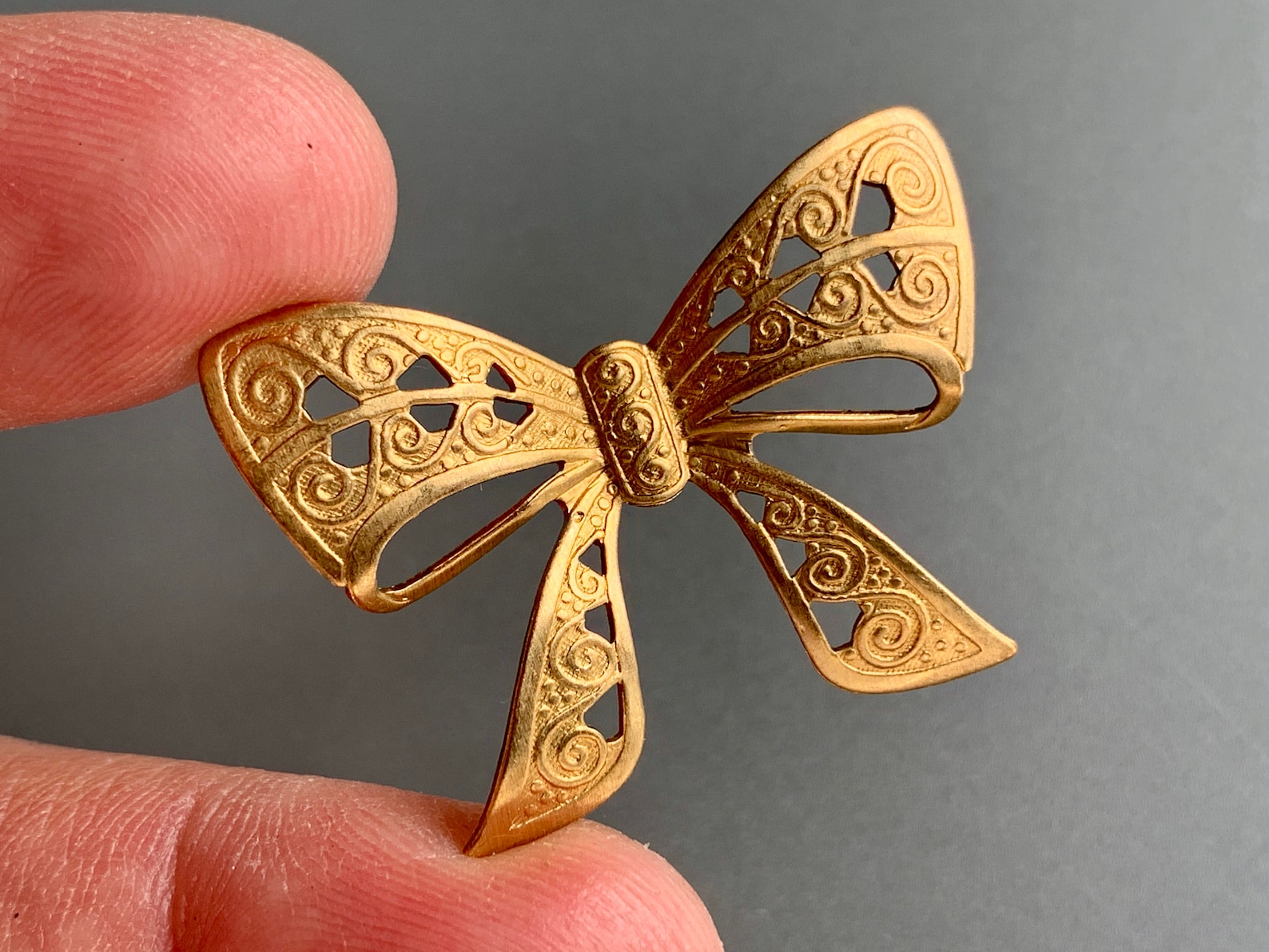 Beautiful vintage brass stamping Etsy