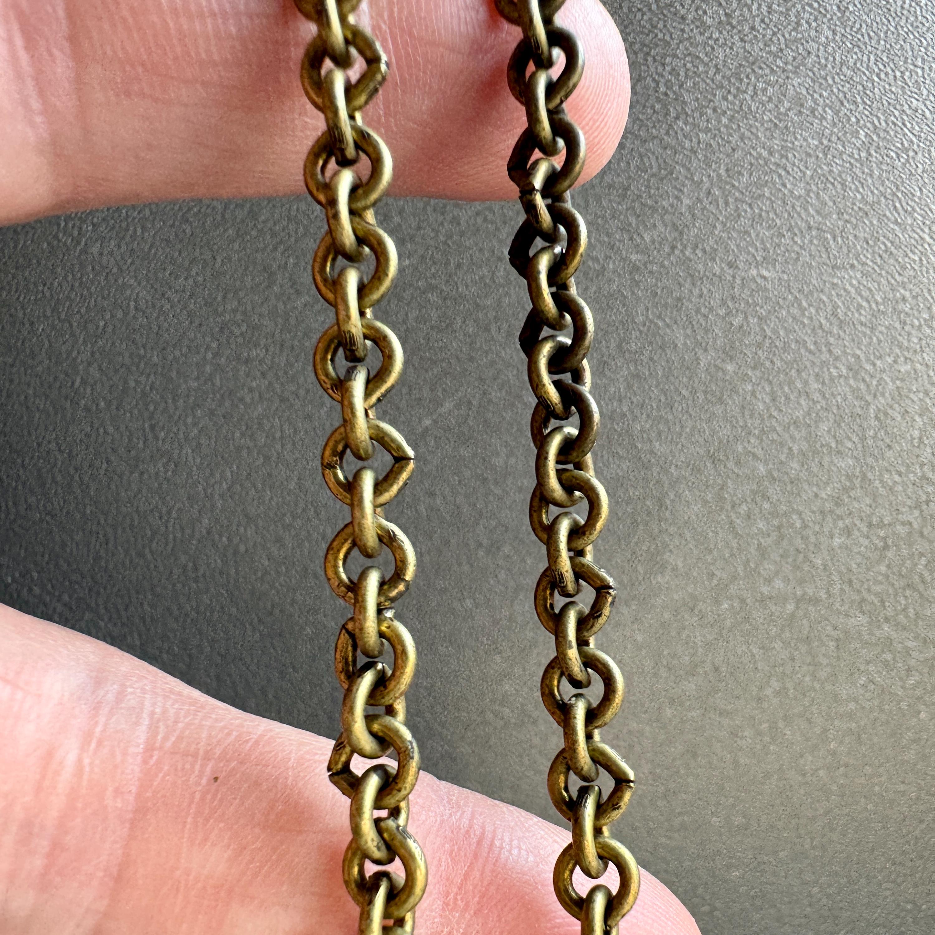 Fancy Brass Ox Plated Steel Vintage Chain! Sold per YARD