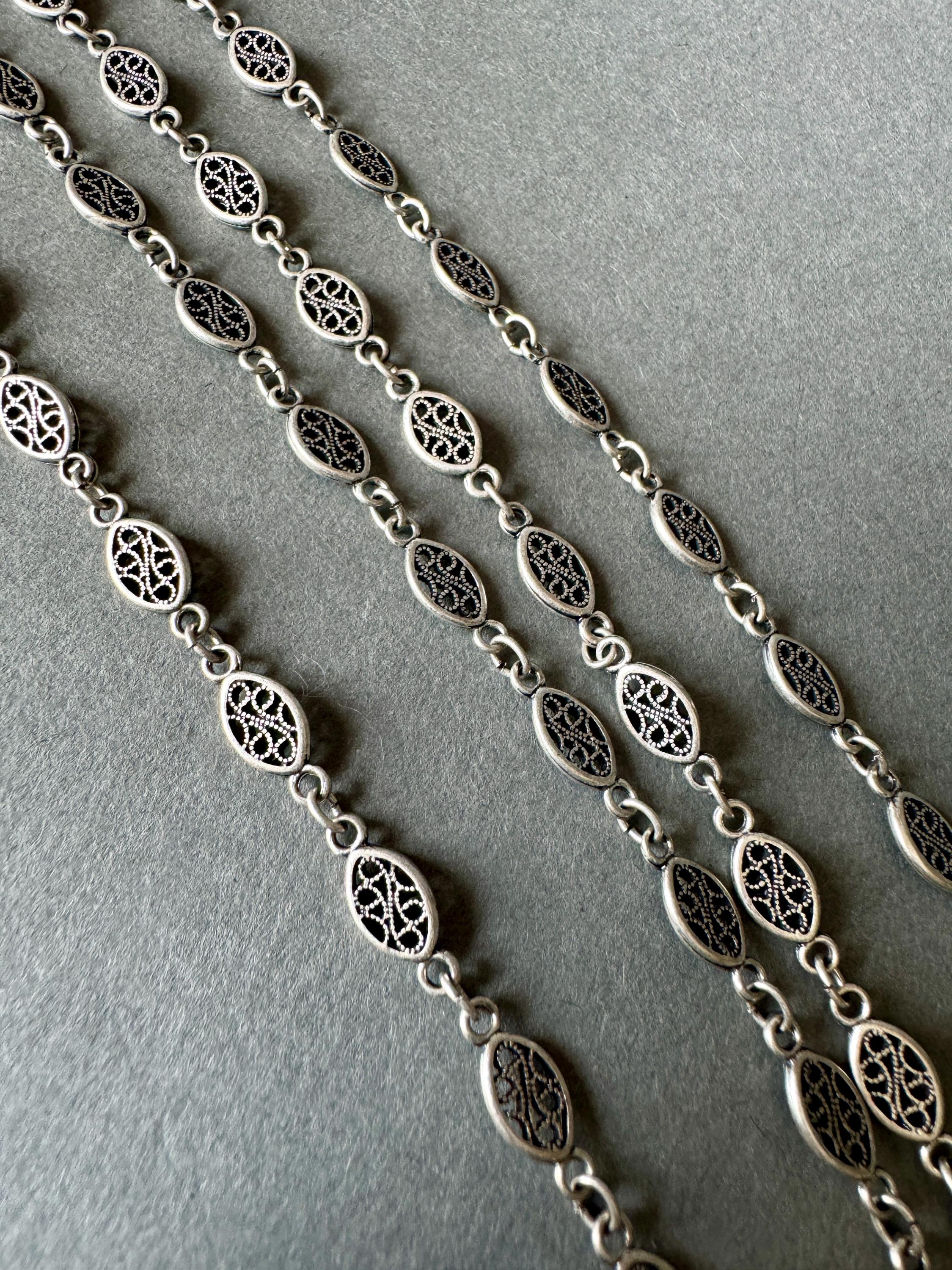 Filogram Chain Beautiful Oval Filigree Motif Chain! Sold per One Yard Piece. SKU ...