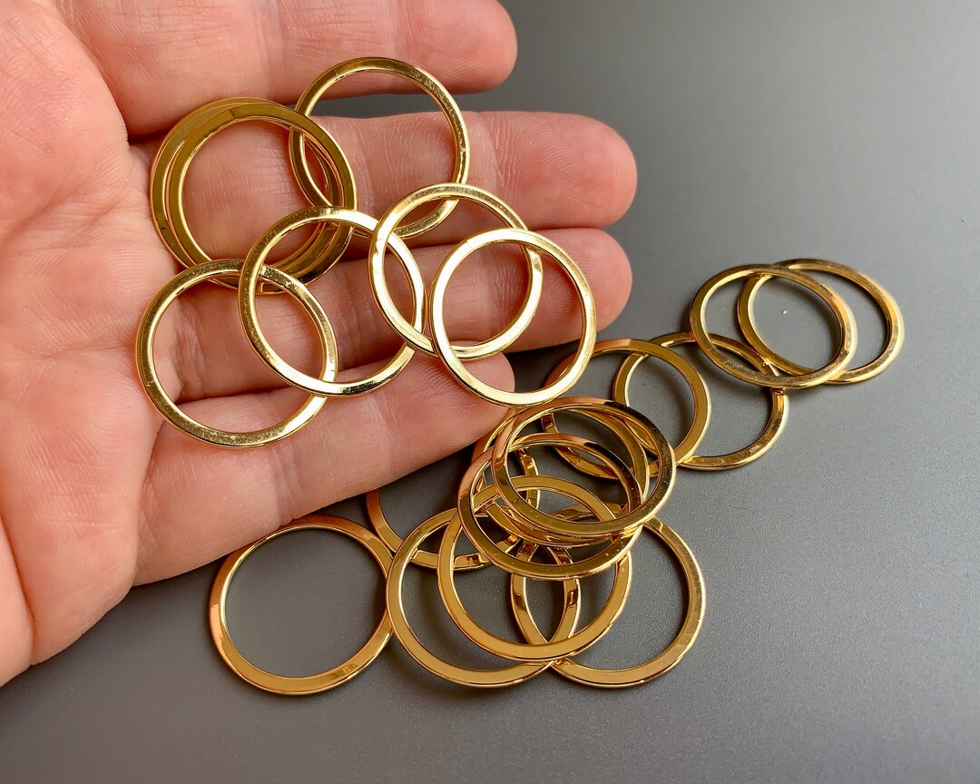 Gold Plated Brass Rings Etsy