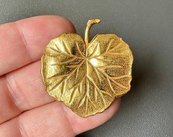 Gorgeous coveted custom gold plated brass leaf stampings!! New, pristine old stock! Sold per piece. SKU 11813