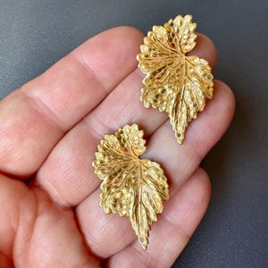 Gorgeous gilt overload!! Custom gold plated Haskell brass leaf components! Even better in person. Sold per pair. SKU 06109