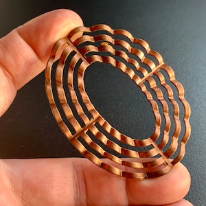 Funky wavy textured vintage brass filigree from the Haskell collection. Sold per piece. SKU 13904