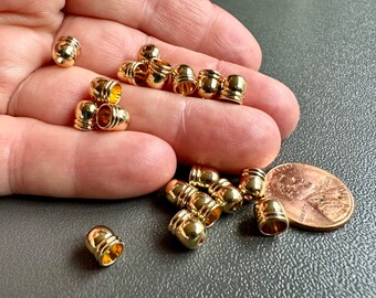 Lovely shiny gold plated bead caps/cones/end caps!