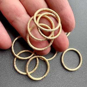 Gorgeous stardust gold plated brass rings! Soldered!! Sold per lot of six pieces. SKU 09118