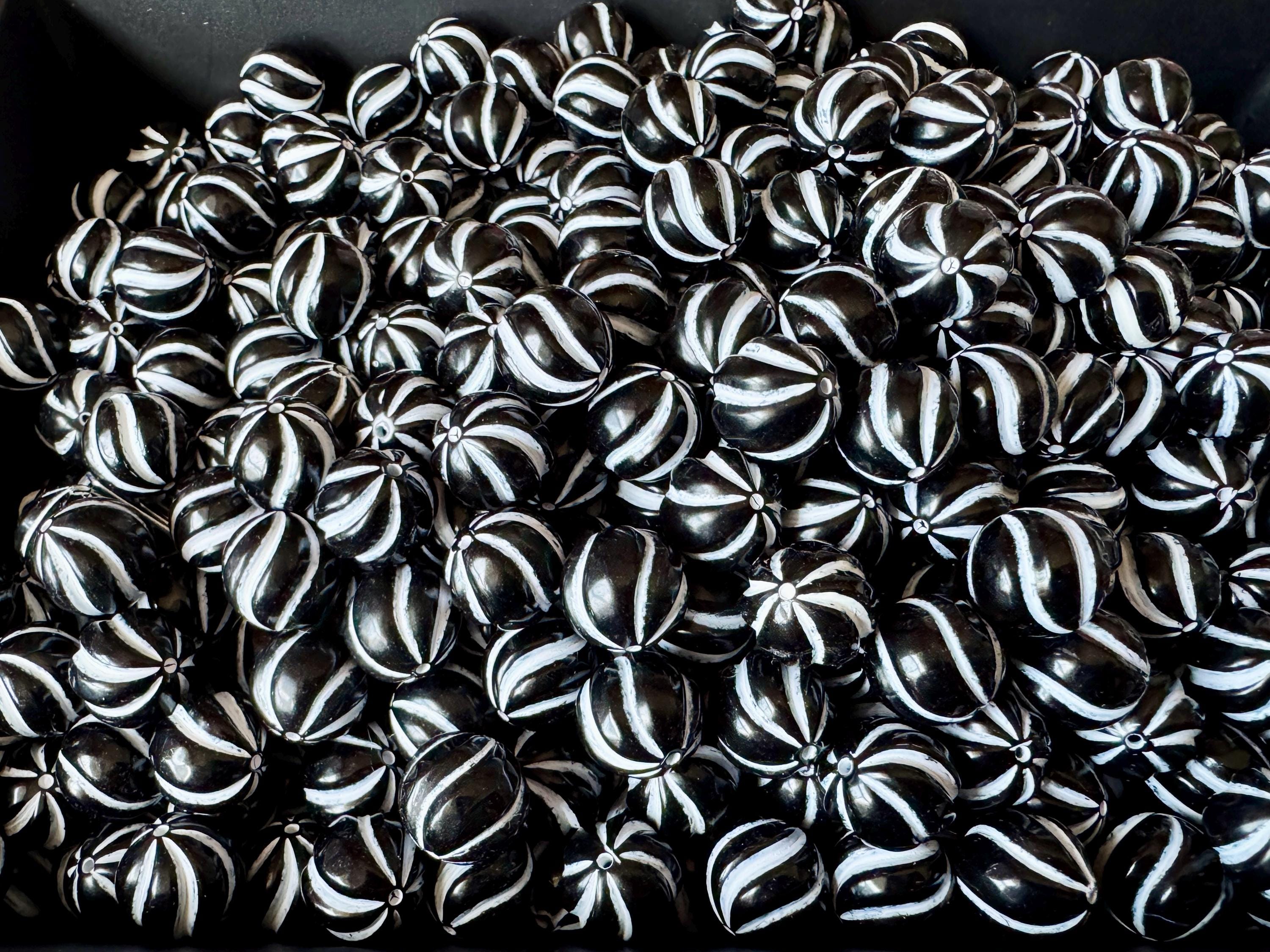 Resin Ridges West German Black Resin With White Swirls/ridges. From a Famous NYC ...