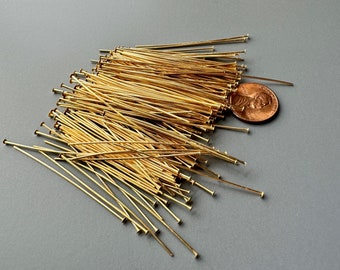 Gorgeous shine on these gold plated brass headpins. 21 gauge.