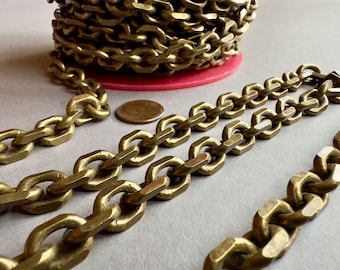 Incredible quality brass chain. Solid industrial style links.