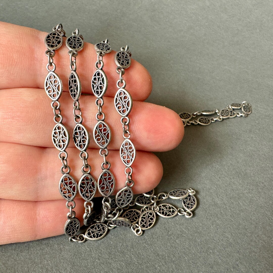 Beautiful Oval Filigree Motif Chain! Sold per One Yard Piece. SKU ...