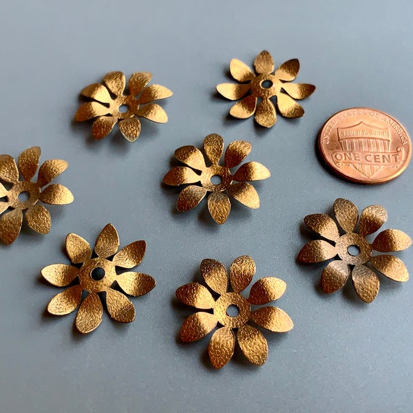 estampes florales en laiton plaqué penny cuivre vintage du rachat Haskell !