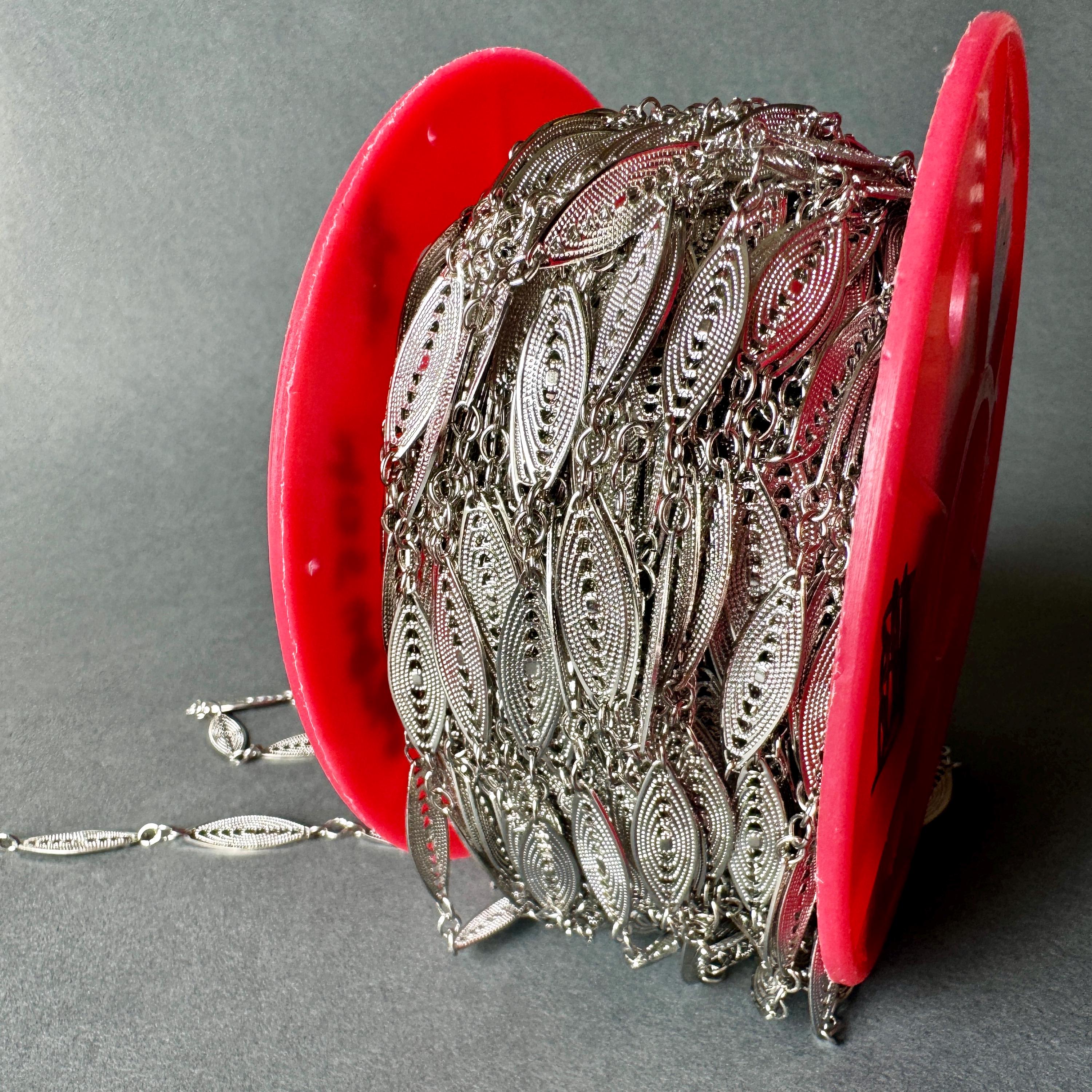 Shiny Rhodium Plated Filigree Chain! Sold per YARD. SKU Chain630 - Etsy