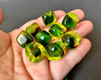 Very very rare vintage Bohemian Givre glass...that is UV reactive! Gorgeous AND collectible! Sold per pair. SKU 02804
