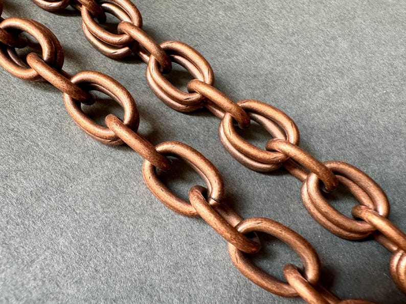 Strong yet Beautiful Copper Ox Finished Chain. Sold per FOOT. SKU ...