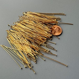 Gorgeous shine on these gold plated brass headpins. 21 gauge. image 9