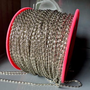 Supple and stunning Scroll chain! Rhodium plated brass. Sold per TWO yards. SKU chain239