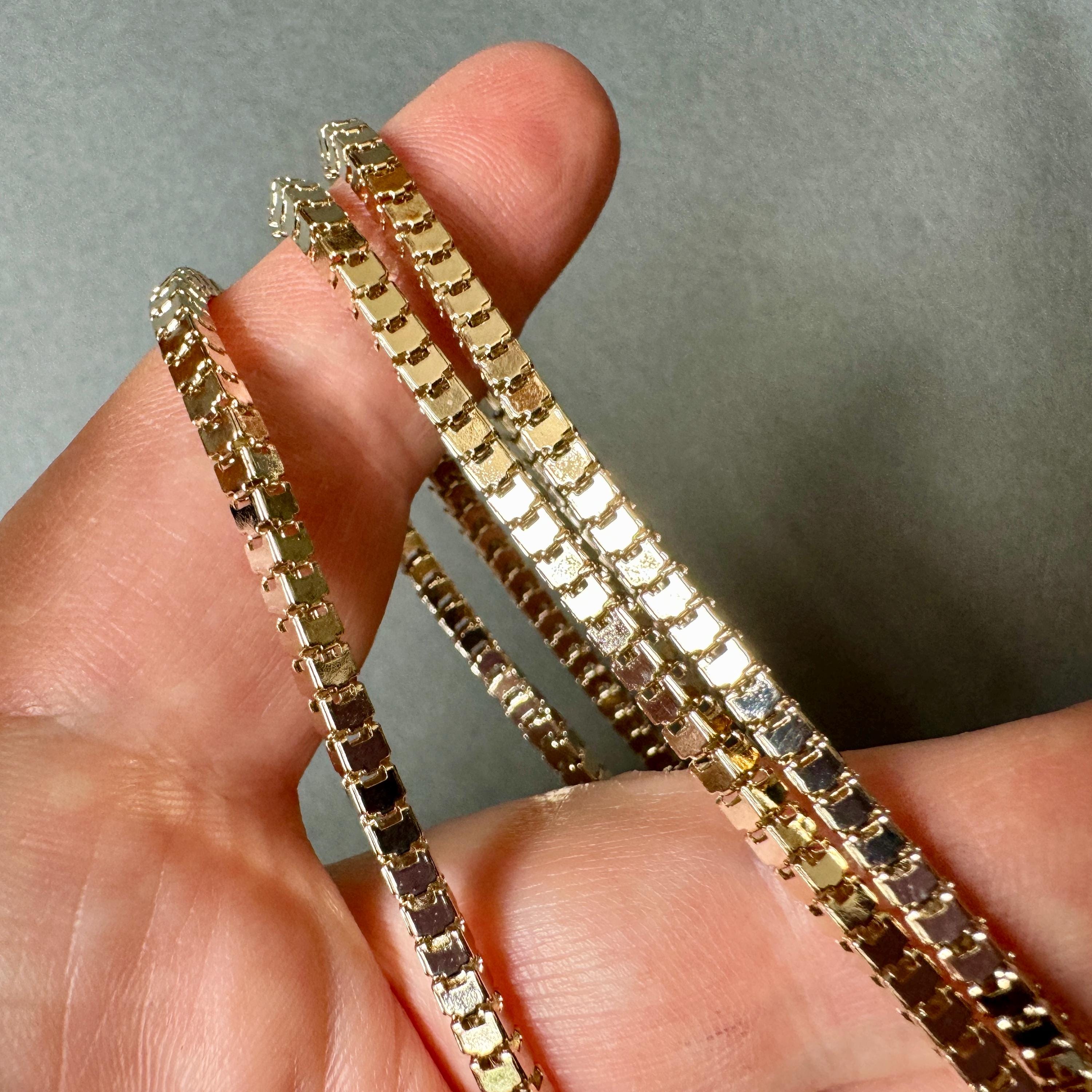 Stunning Gold Plated Fat Snake Chain! Sold per Yard. SKU Chain398 - Etsy