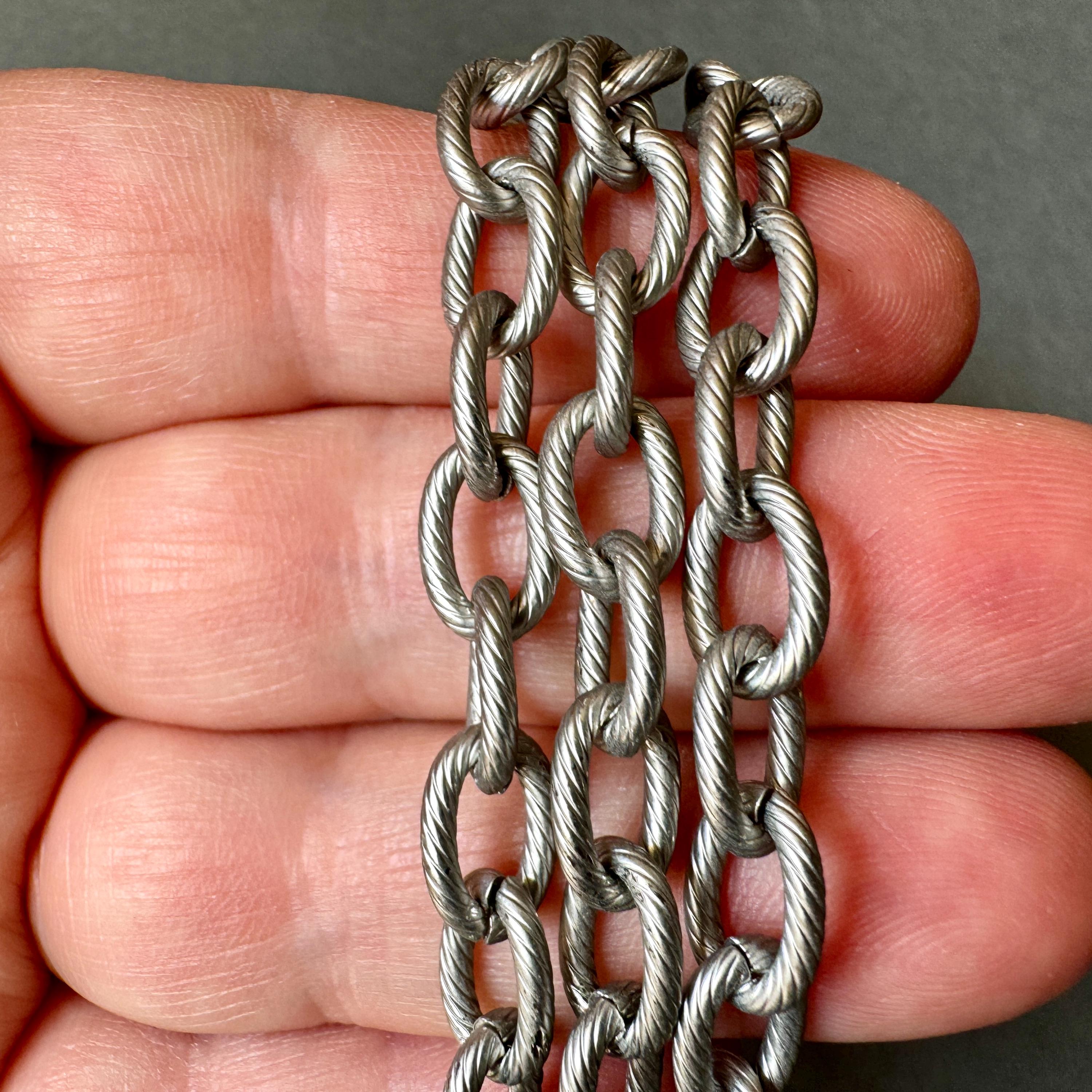 Well Made Vintage Cable Chain. Features Twist Textured Oval Links