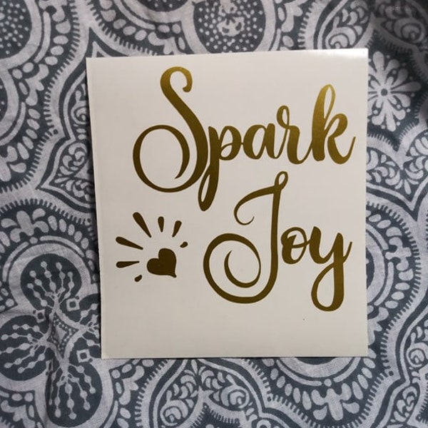 Spark Joy - Heart - Vinyl Car Decal Bumper Sticker - KonMari Marie Kondo Tidying Up
