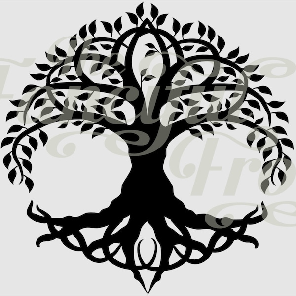 Yggdrasil - Celtic Tree of Life - Vinyl Car Decal - Knot Knotwork