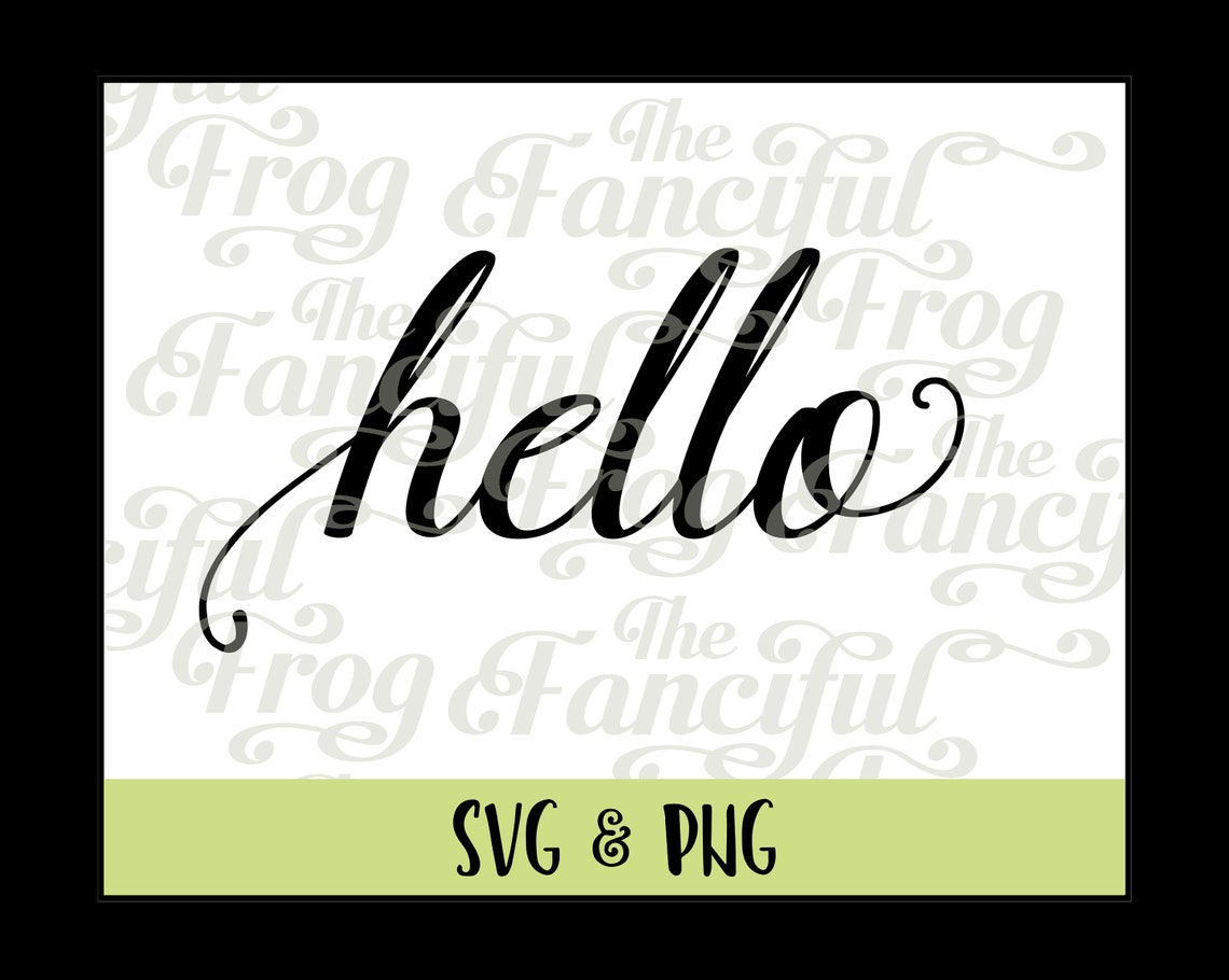 Download Hello Script PNG SVG Vector Image Cricut | Etsy