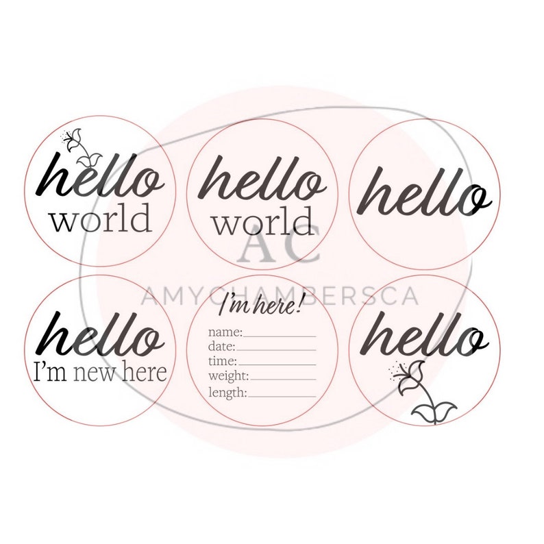 Laser Cut File SVG Hello World Newborn Sign Marker Milestone - Etsy
