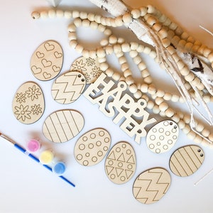 Laser Cut File SVG Digital File Easter Egg diy paint kit Garland Banner DIY kit file kids DIY Paint Kit