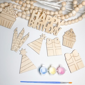 Laser Cut File SVG Digital File Birthday diy paint kit Garland Banner DIY kit file kids DIY Paint Kit