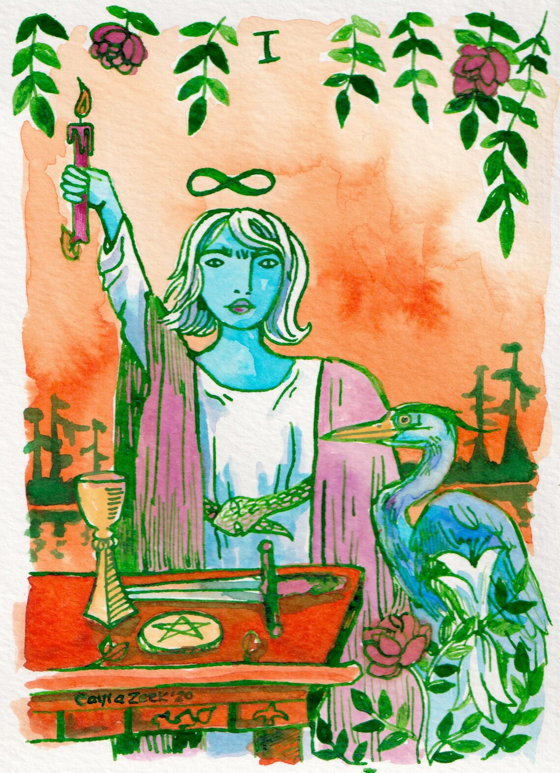 PreOrder 5x7 The Magician Tarot Card Art Print Etsy