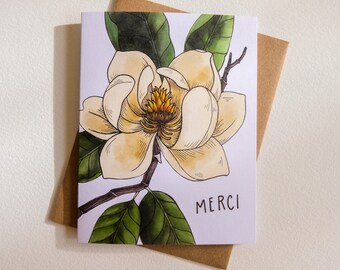 Merci Magnolia Thank You Card