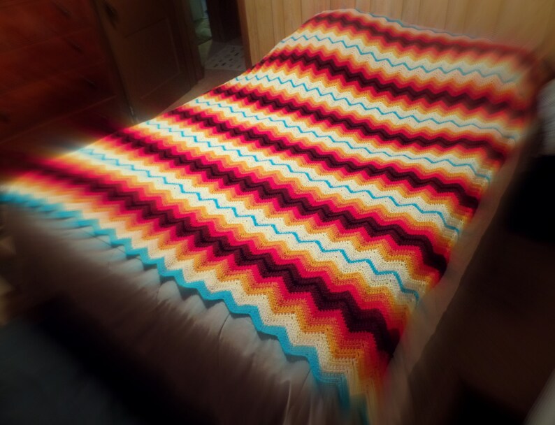 Beautiful Native American Crochet Indian Blanket Unique | Etsy