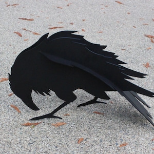 Free Shipping!, Raven, Crow, Steel Crow Garden Sculpture, Crow Decoration, Raven Decoration, Steel Crow, Yard Art, Statue