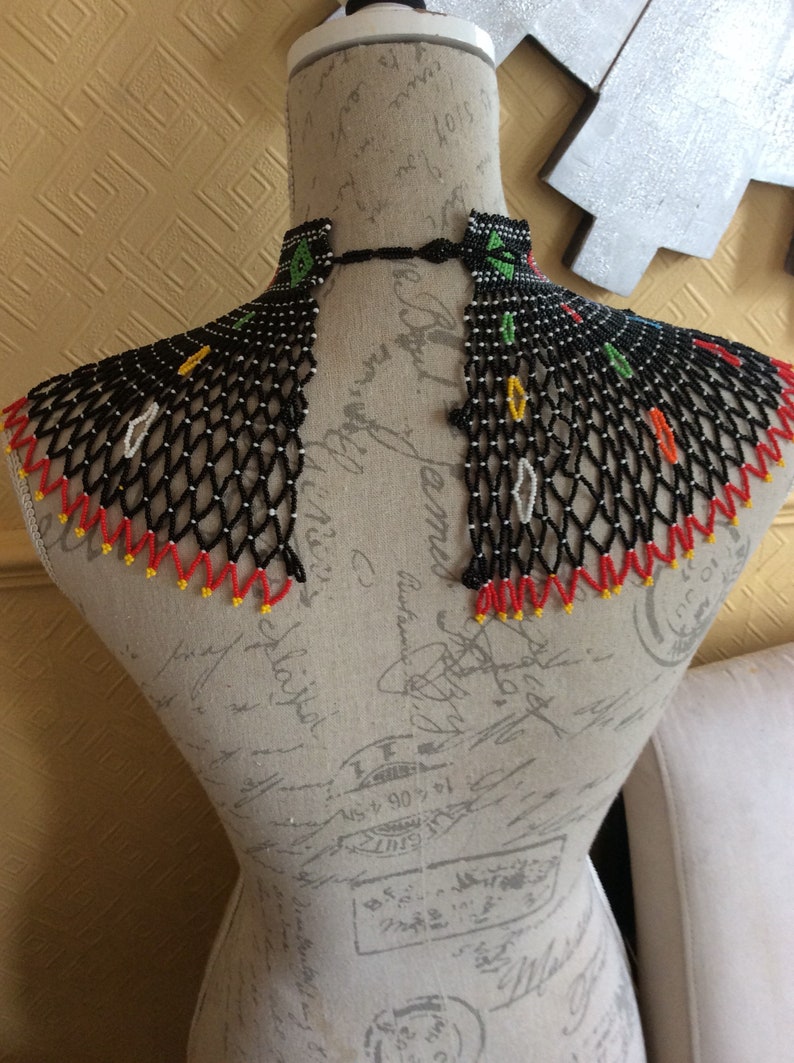 Layered Zulu beaded necklace