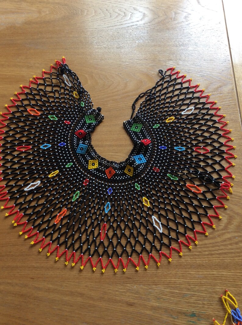 Layered Zulu beaded necklace