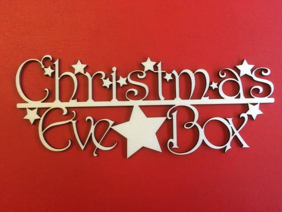 Christmas Eve Box Sign With Stars. Christmas Blanks CHristmas | Etsy