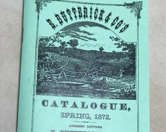 1872 Reprint Butterick Pattern Catalog