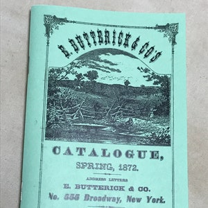 1872 Reprint Butterick Pattern Catalog