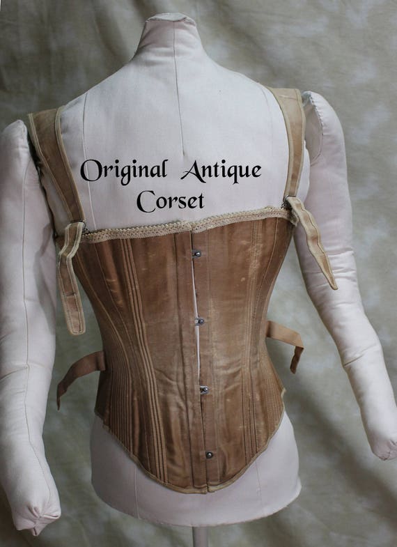 DIGITAL SIZE A Late Victorian Corded Corset Pattern 