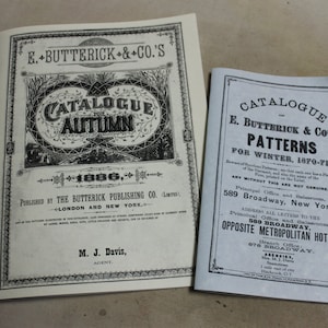 DIGITAL FILE 1886 Reprint Butterick Pattern Catalog