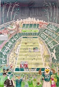 Philadelphia Eagles Watercolor Art Print: Lincoln Financial Field