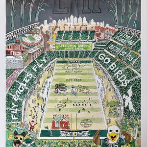 PHILADELPHIA EAGLES POSTER! Sports Art Print, Philly, Football, Man Cave, Sports Dorm Room Decor, Eagles Super Bowl, Lincoln Financial Field