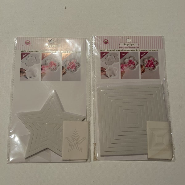Queen & Co. Star and Square Pop Ups Embellishment Set