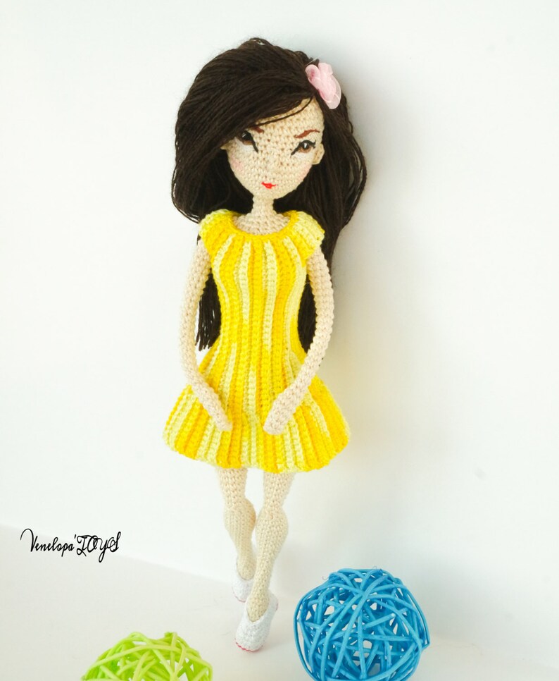 shoes and bag Dolls Jessica\u201d PATTERN \u201cYellow dress crochet, amigurumi