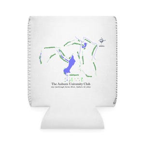 Mappa del campo da golf Auburn University Club, Auburn Tigers Golf, custodia per refrigeratore per lattine, portabevande, bomboniera per festa di fine anno, regalo per tifosi di golf