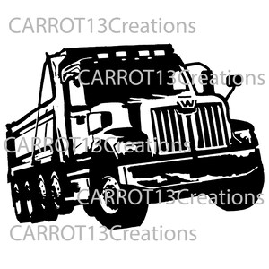 Dumptruck Construction Equipment SVG, PNG & JPG bestanden voor vinyl decal solid file voor hardhat decal cricut, silhouet