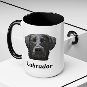 Labrador Retriever Coffee Mug - Two Labradors are better than one - Black and Yellow Lab Gift, Dog Lover Mug, Pet Owner Cup, Animal Lover