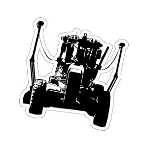 Motor Grader Baumaschinen mit GPS Vorderansicht - Aufkleber, Aufkleber Baumaschinen, Aufkleber Fahrzeug, Schwere Ausrüstung